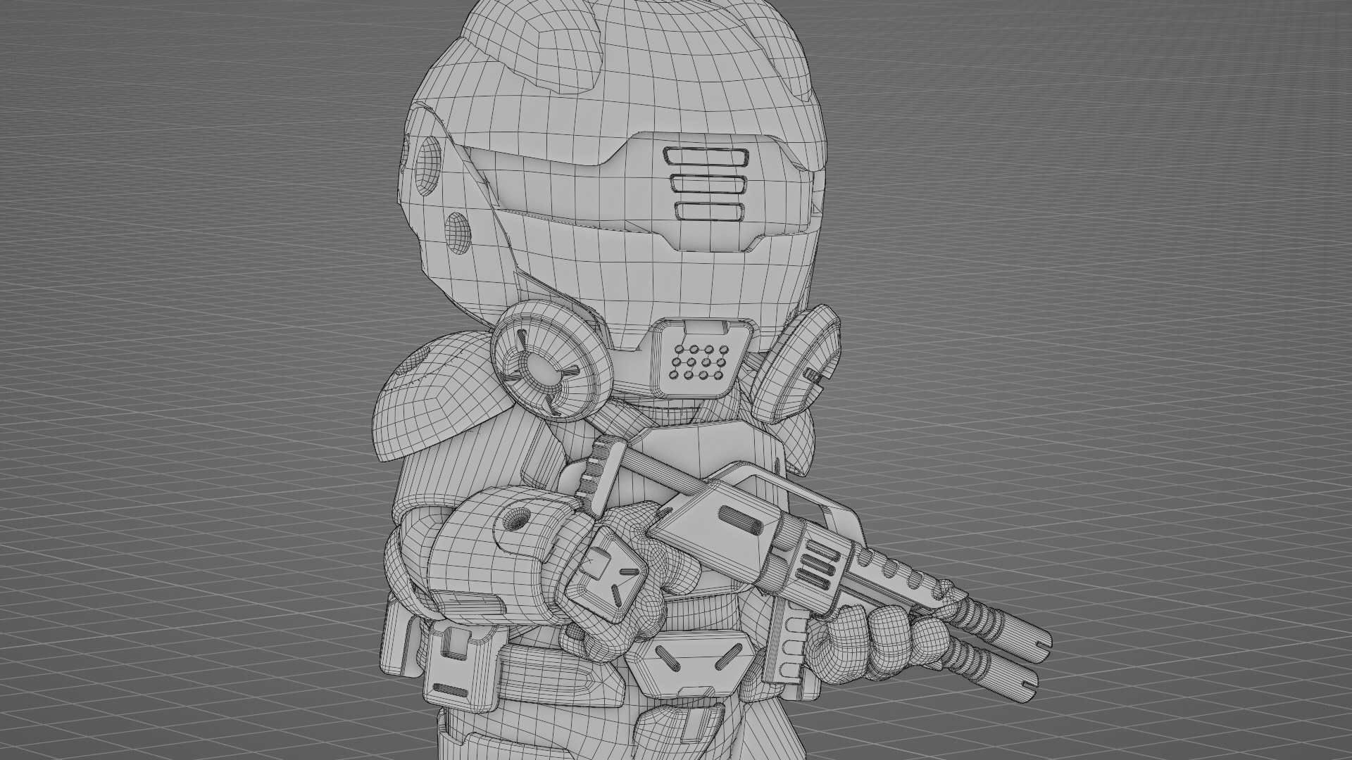 TOON TROOPER ELIOT RIGGED 3D model_36