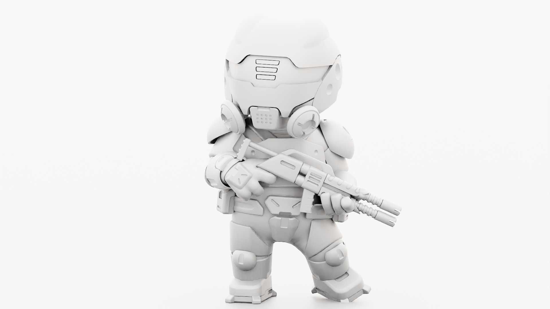 TOON TROOPER ELIOT RIGGED 3D model_30