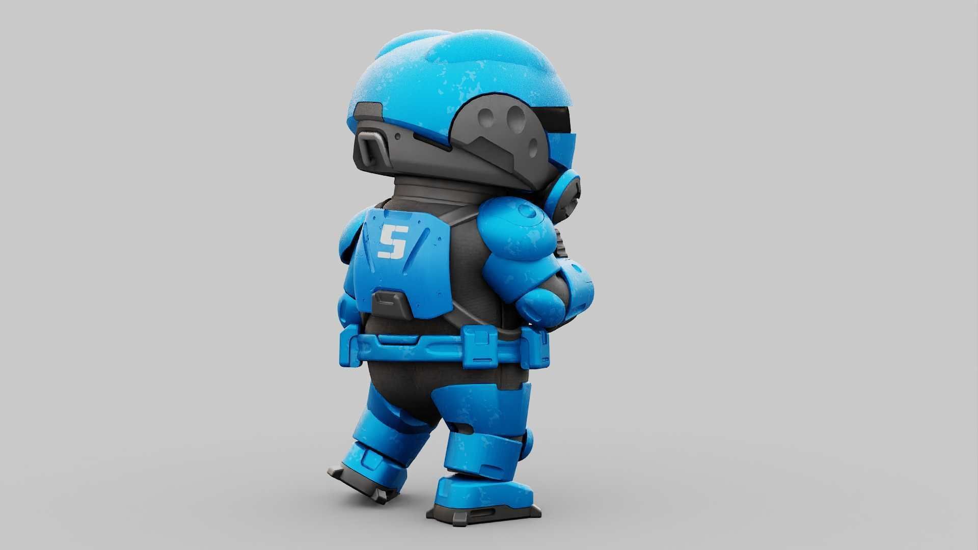 TOON TROOPER ELIOT RIGGED 3D model_6
