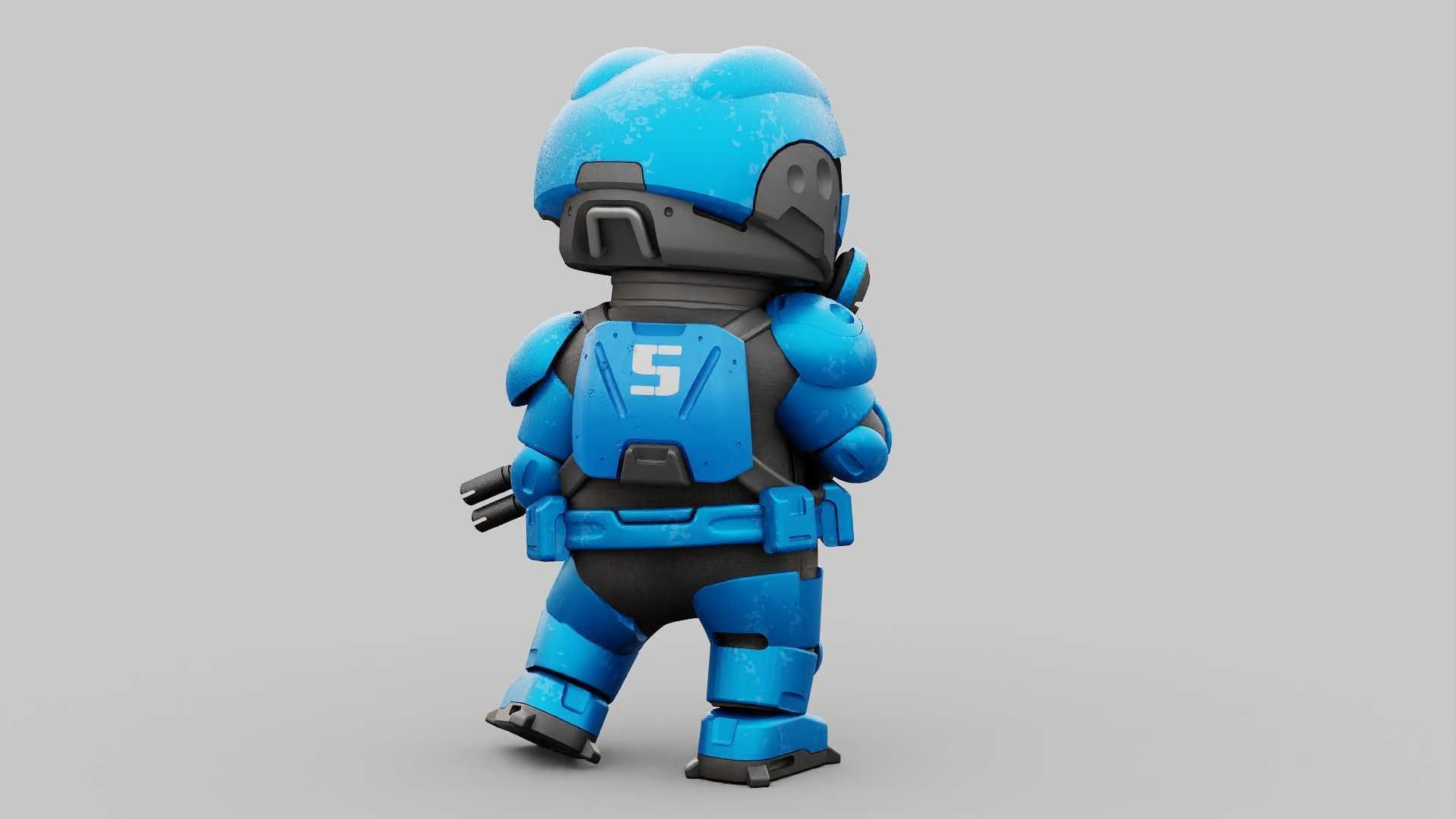 TOON TROOPER ELIOT RIGGED 3D model_7