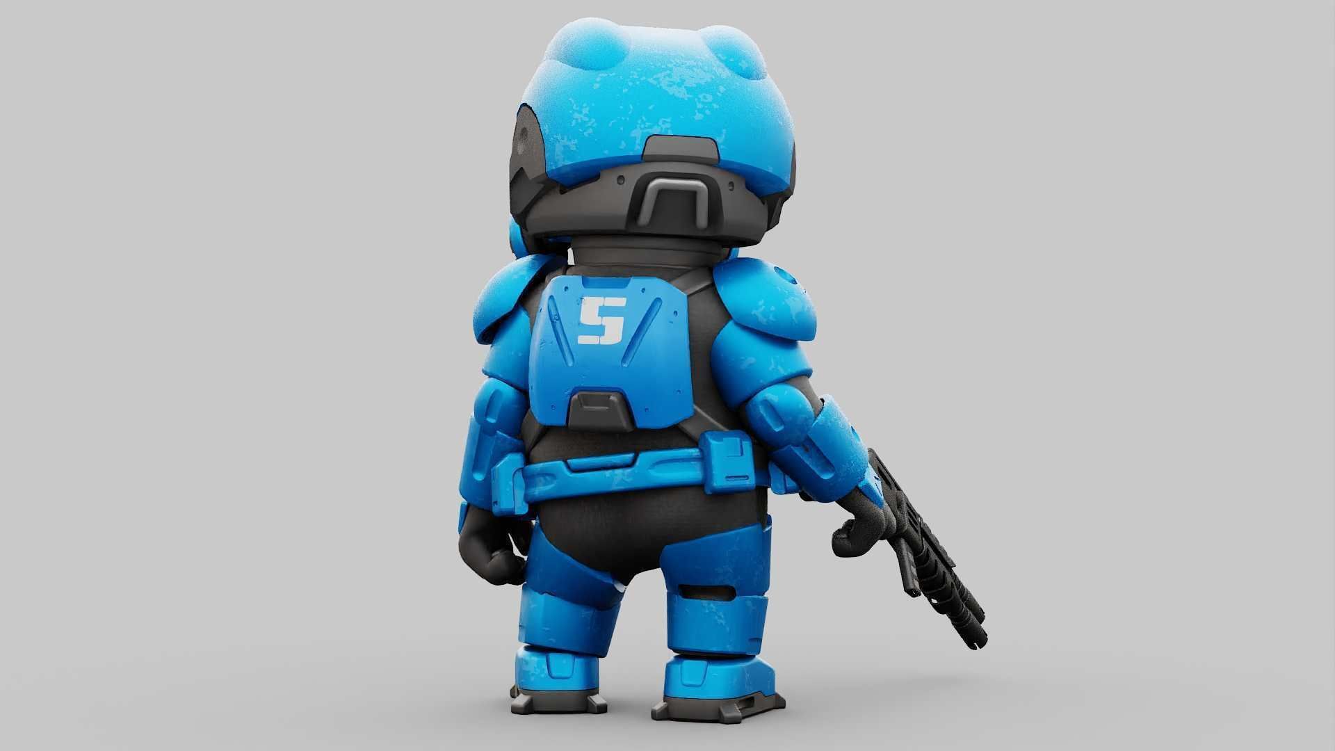 TOON TROOPER ELIOT RIGGED 3D model_24