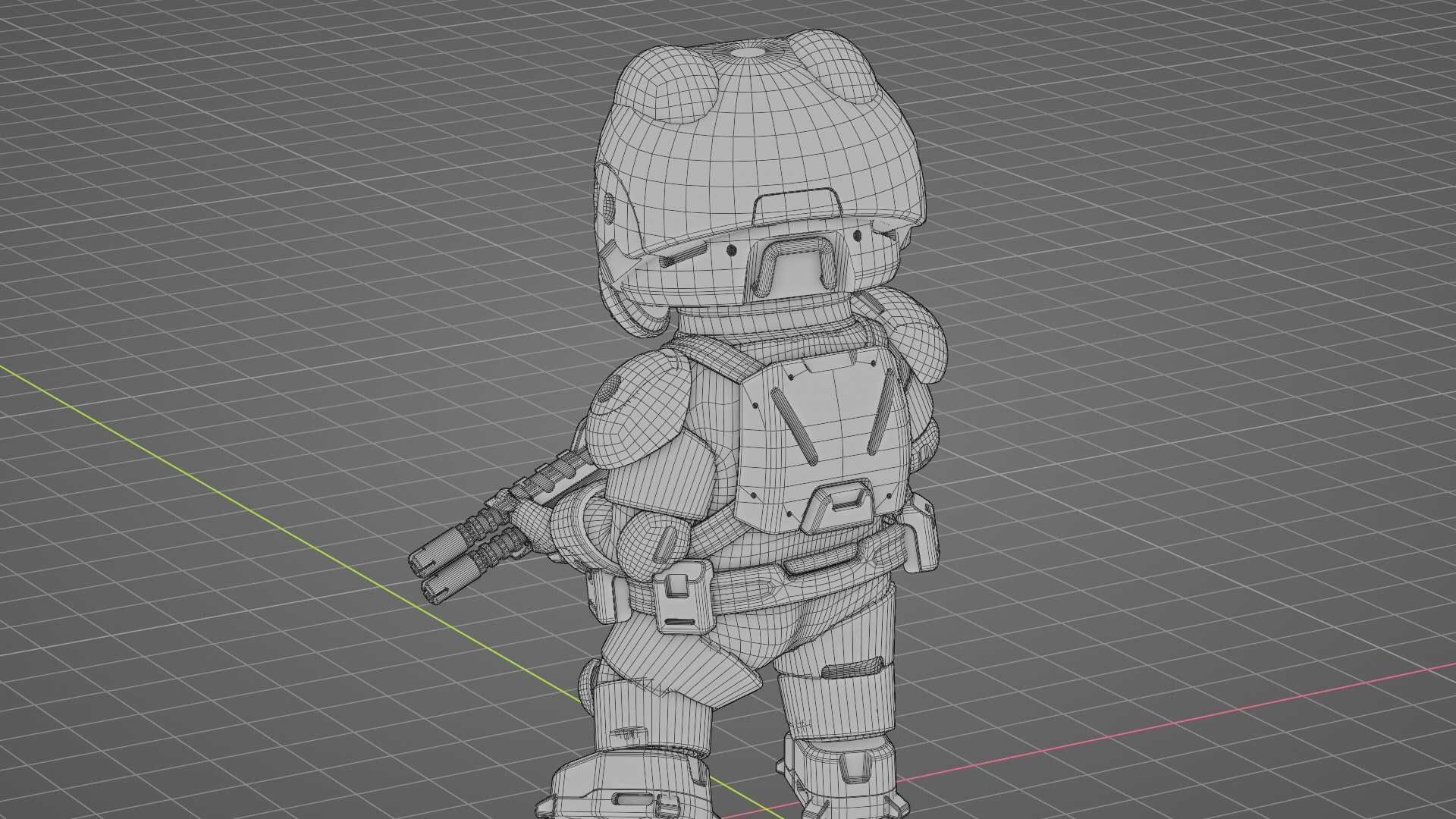 TOON TROOPER ELIOT RIGGED 3D model_38
