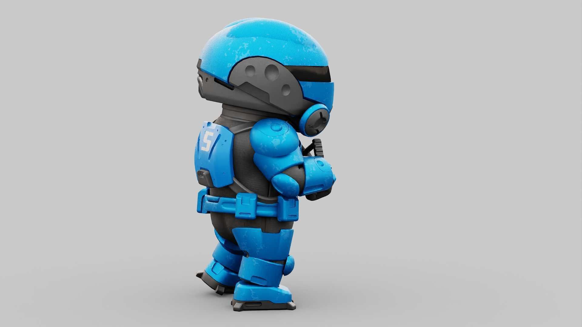 TOON TROOPER ELIOT RIGGED 3D model_5