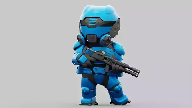 TOON  TROOPER  ELIOT RIGGED