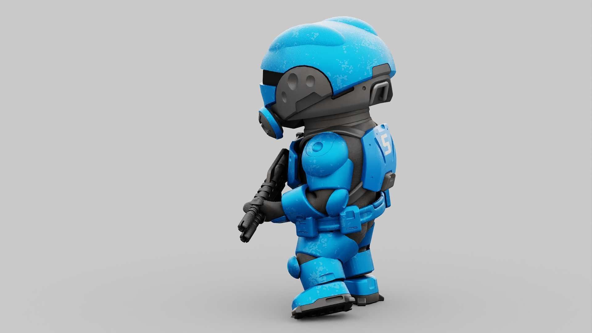 TOON TROOPER ELIOT RIGGED 3D model_10