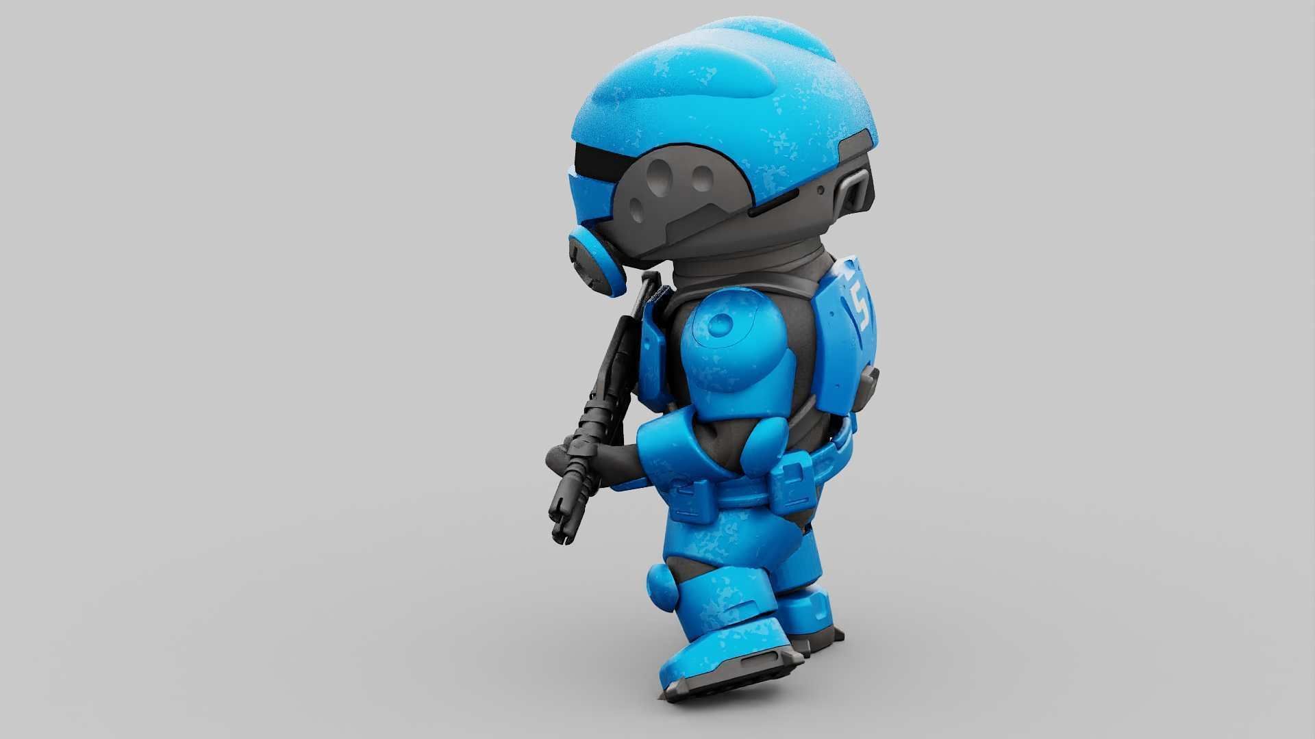 TOON TROOPER ELIOT RIGGED 3D model_18