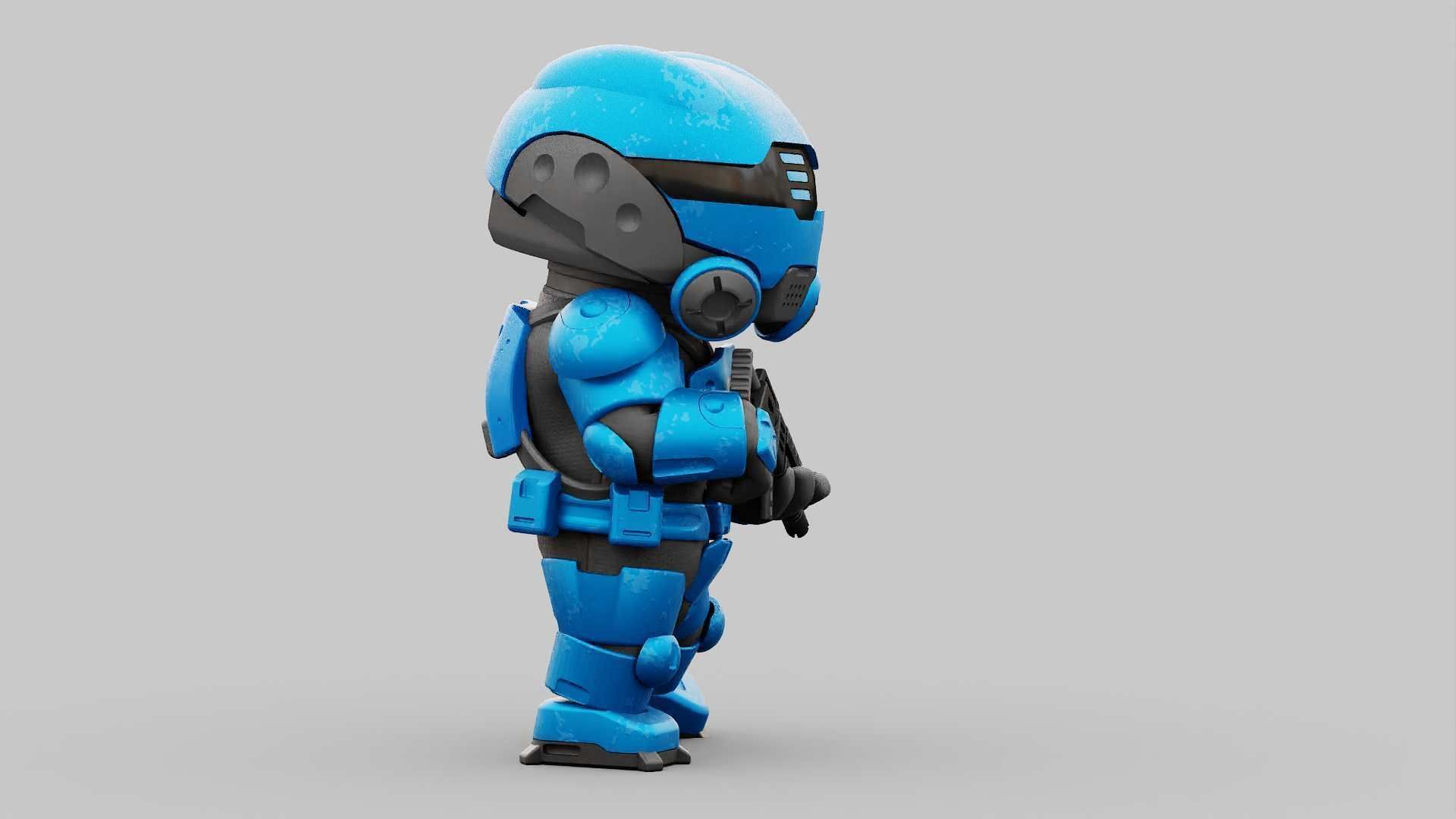 TOON TROOPER ELIOT RIGGED 3D model_4