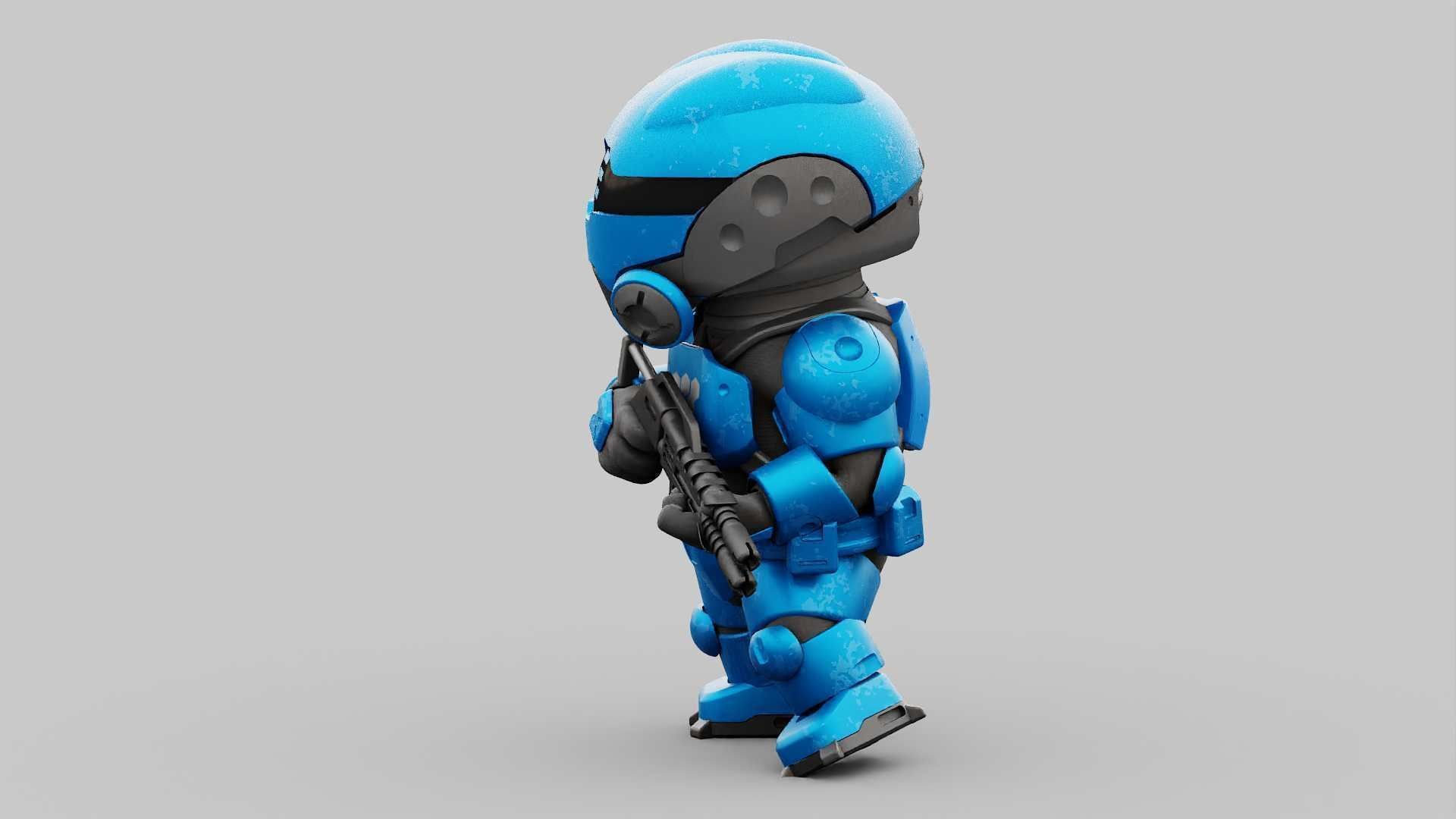TOON TROOPER ELIOT RIGGED 3D model_11