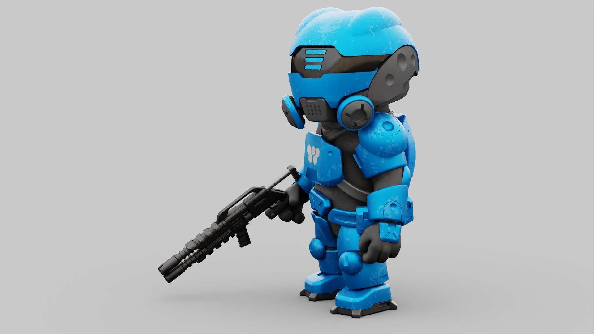 TOON TROOPER ELIOT RIGGED 3D model_27
