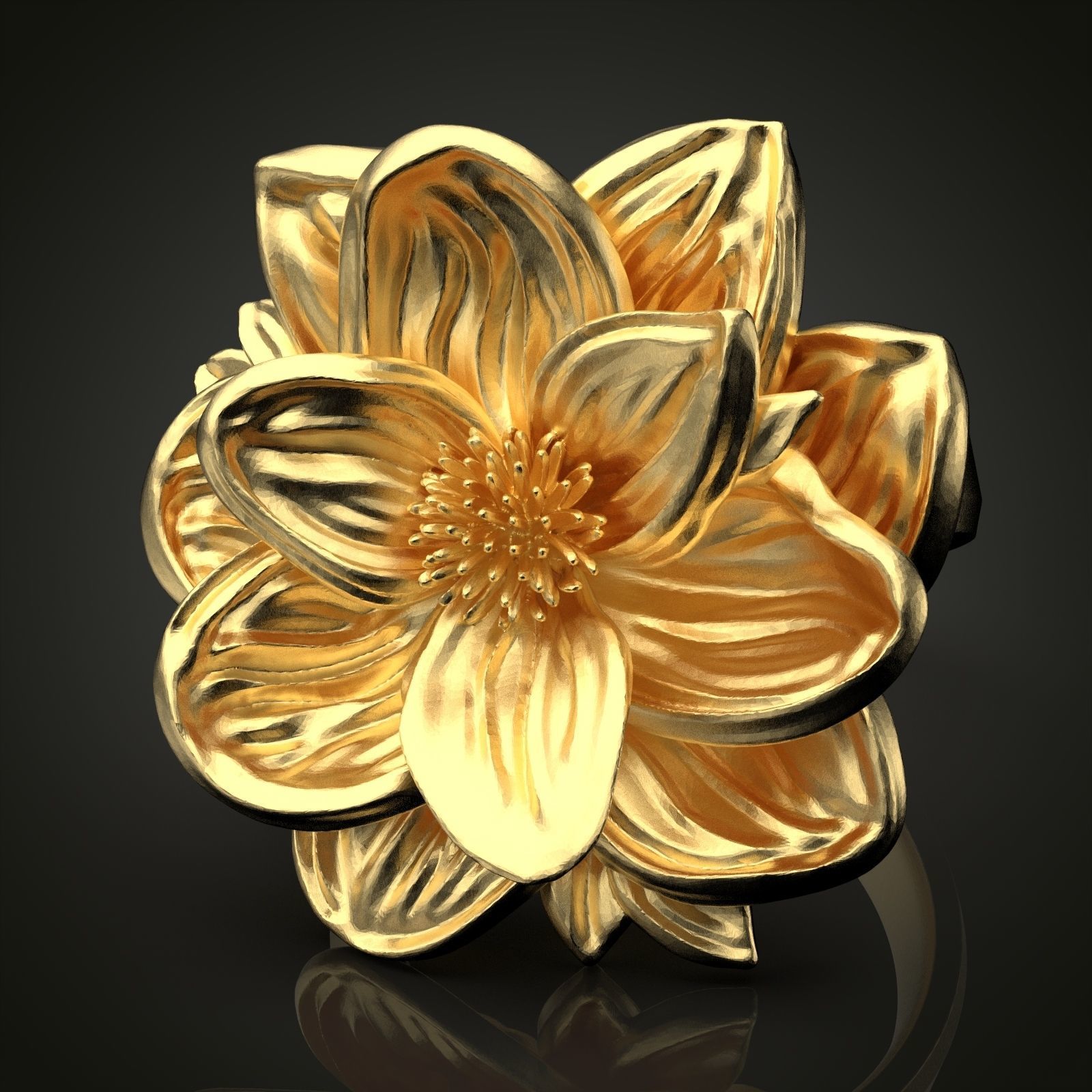 Lotus Flower Set 3D print model_15