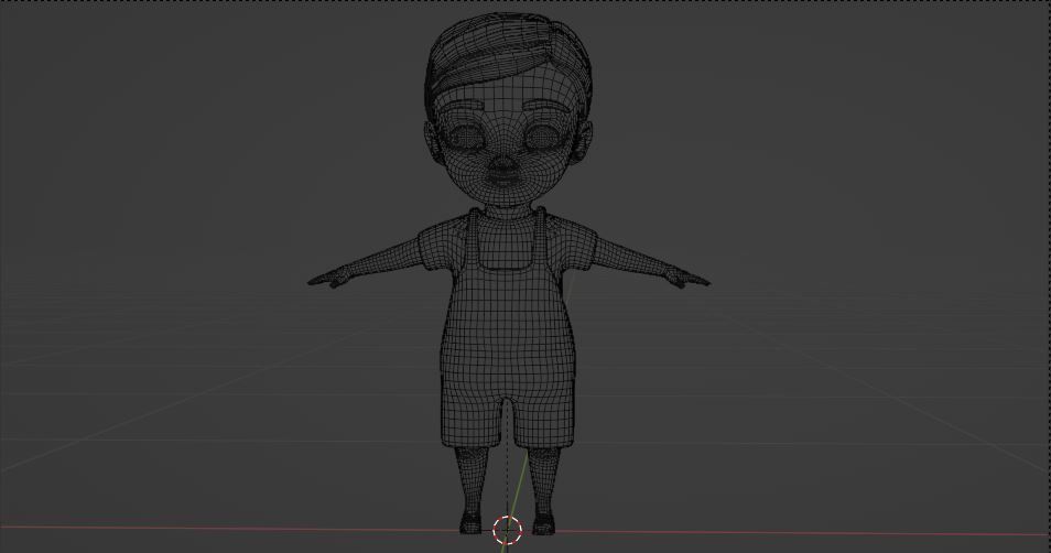 child character Low-poly 3D model_6