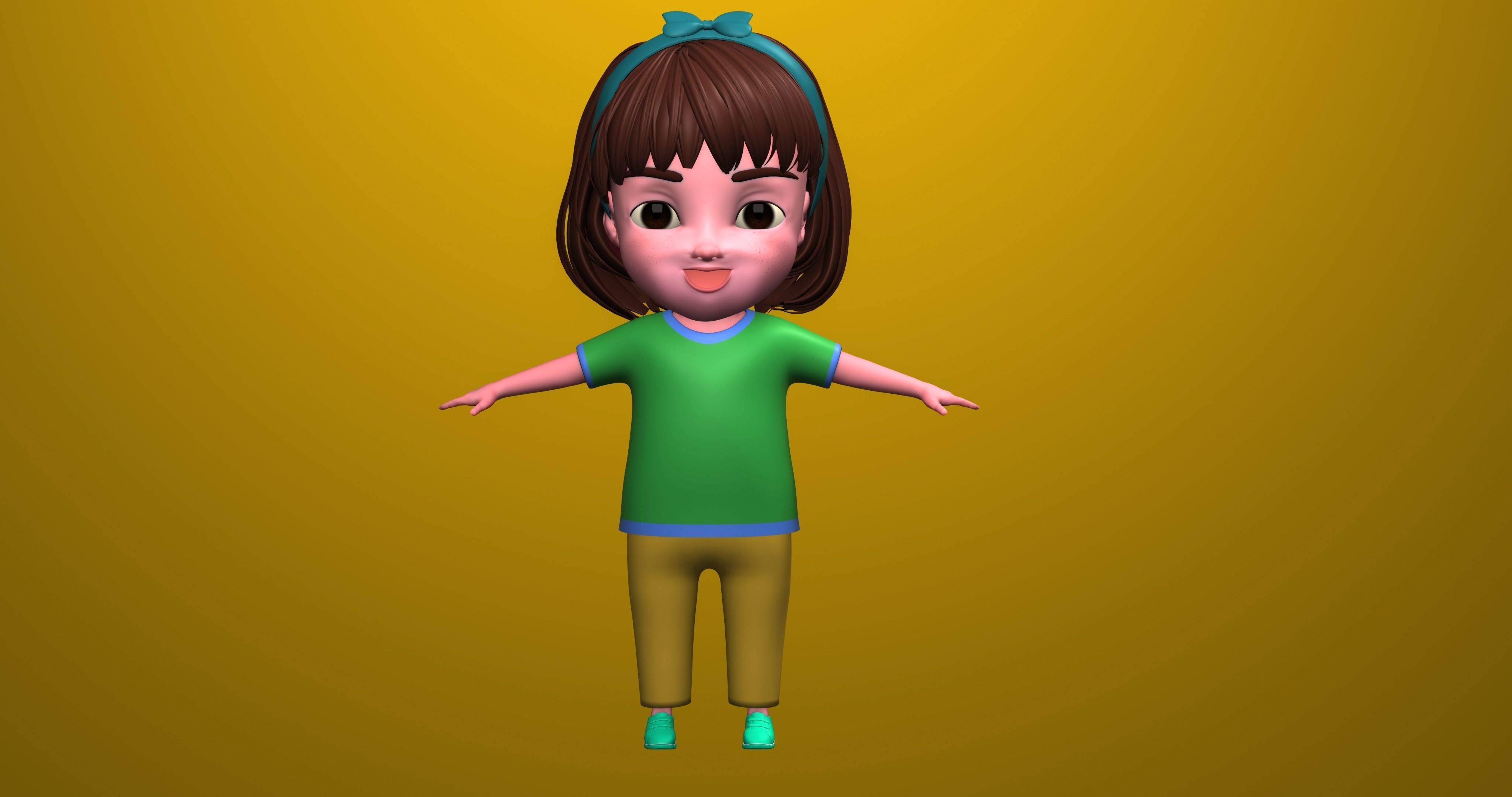 child character Low-poly 3D model_12