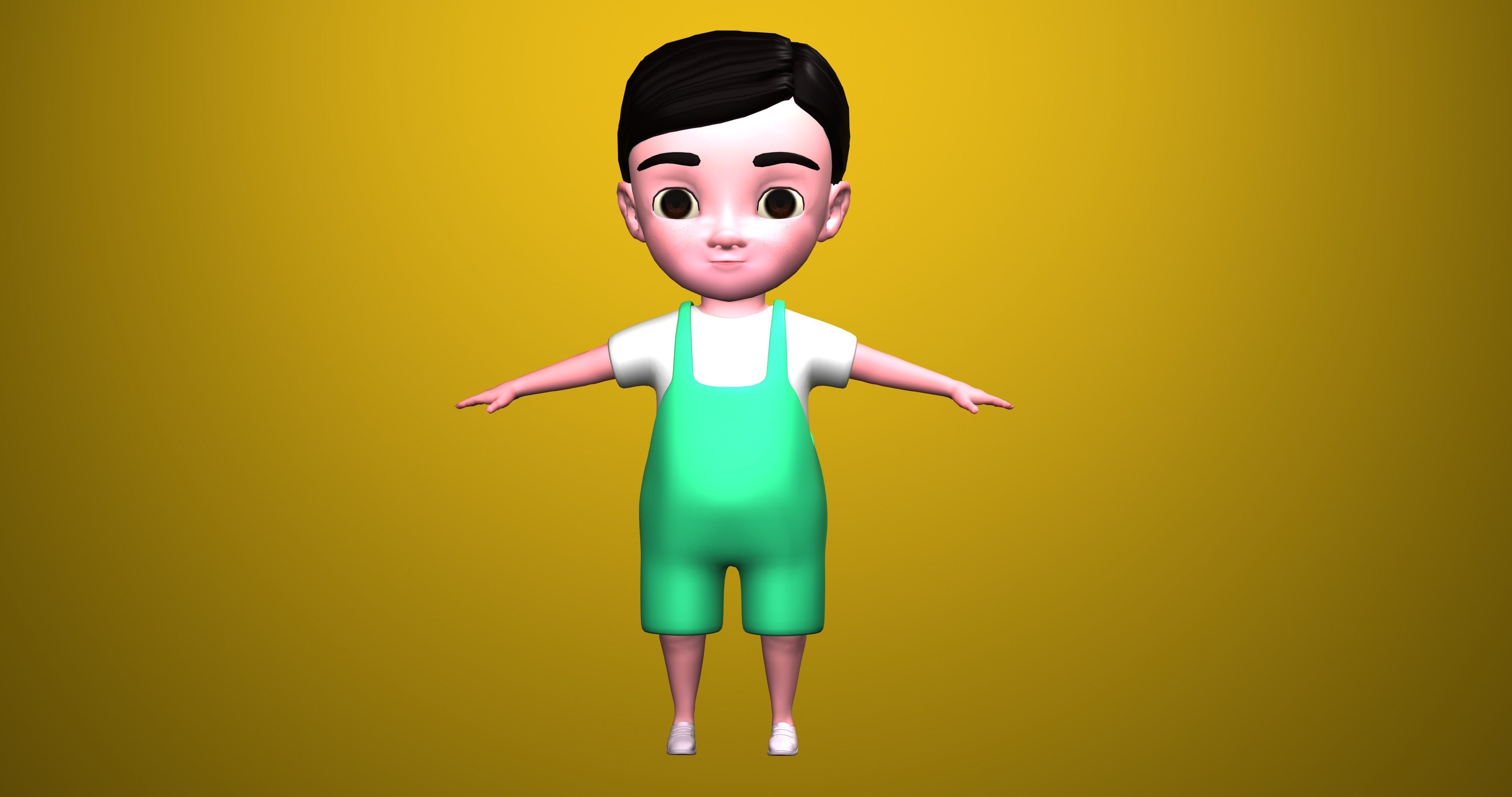 child character Low-poly 3D model_13