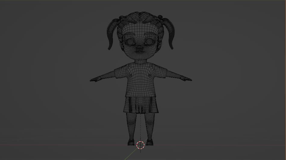 child character Low-poly 3D model_3