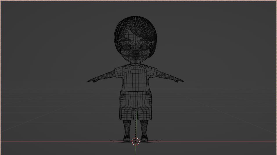 child character Low-poly 3D model_4