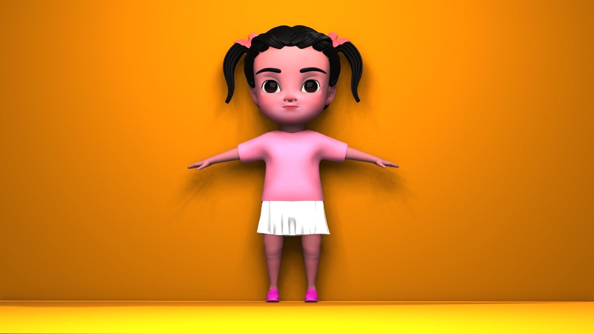 child character Low-poly 3D model_7