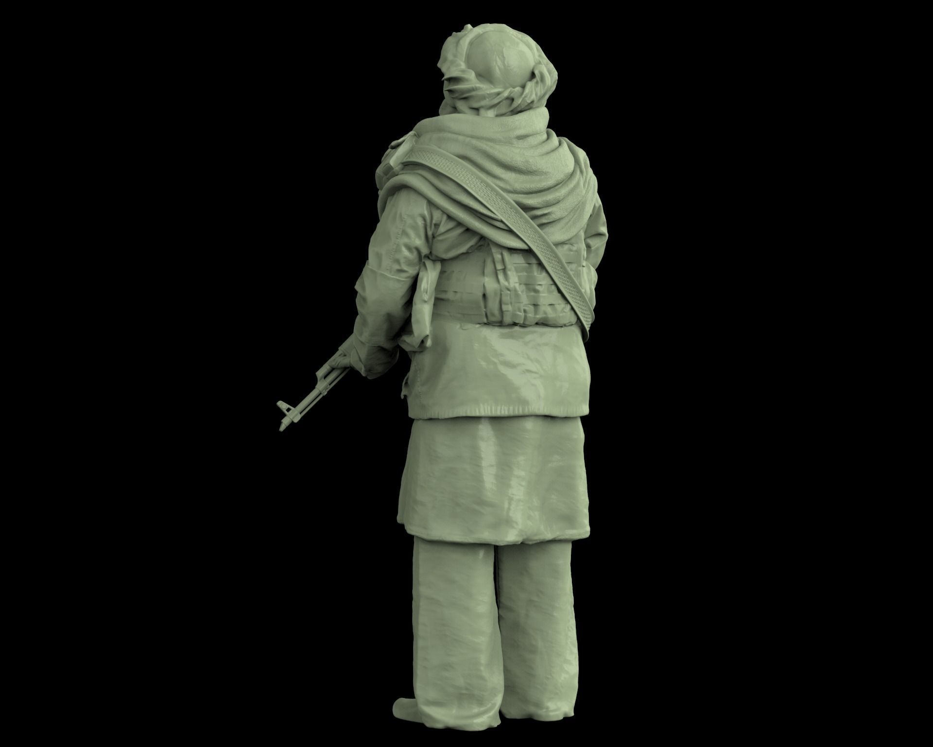 Taliban soldier 01 3D print model_2