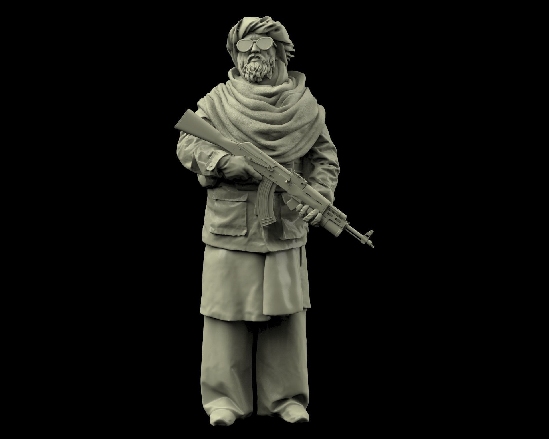 Taliban soldier 01 3D print model_5