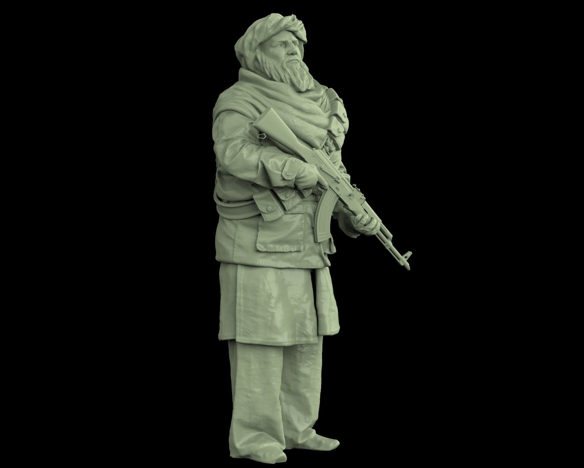 Taliban soldier 01 3D print model_4