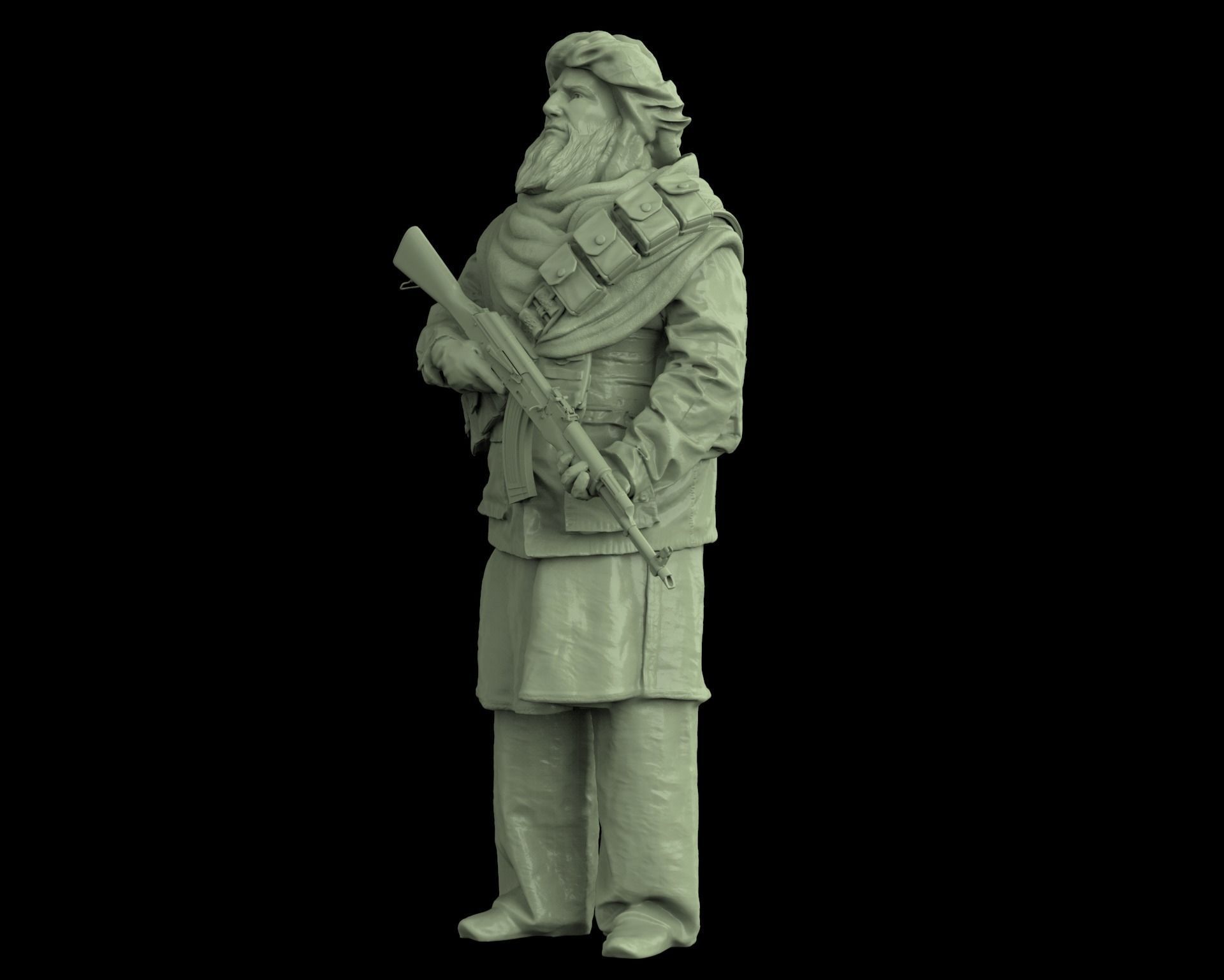 Taliban soldier 01 3D print model_1