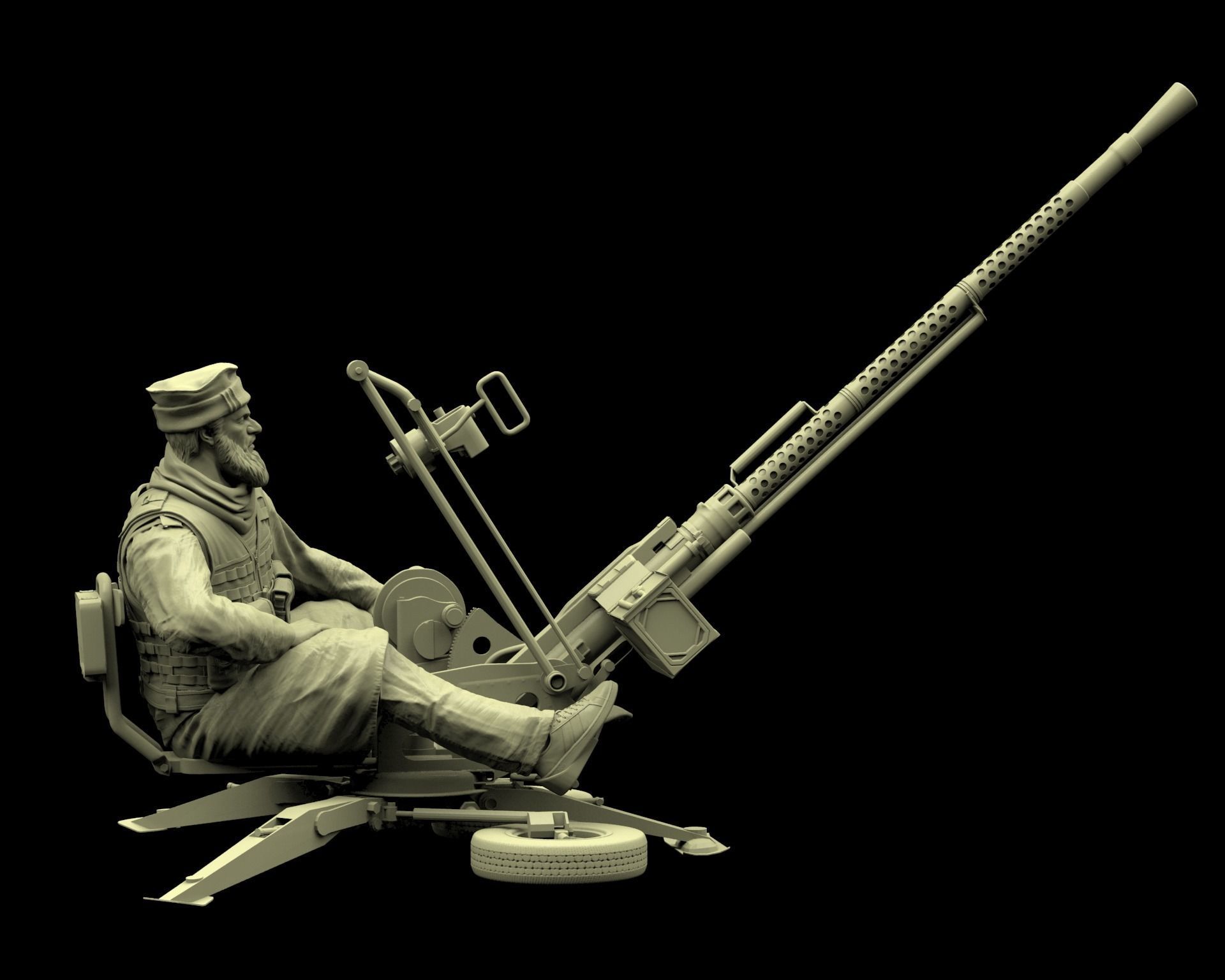 Taliban soldier 03 3D print model_5