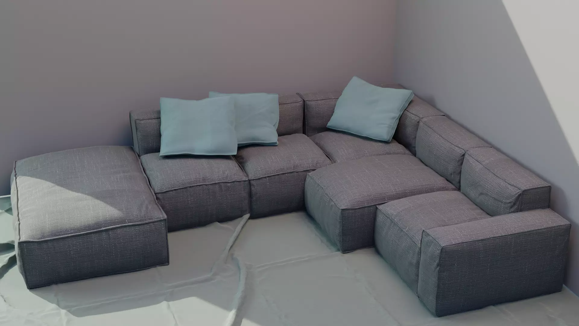 Modern Sofa 3D model_0