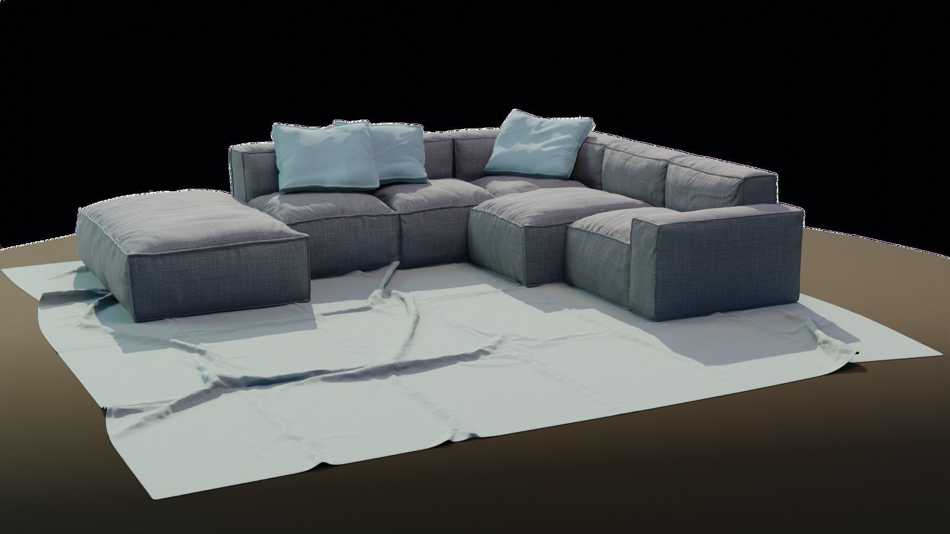 Modern Sofa 3D model_1