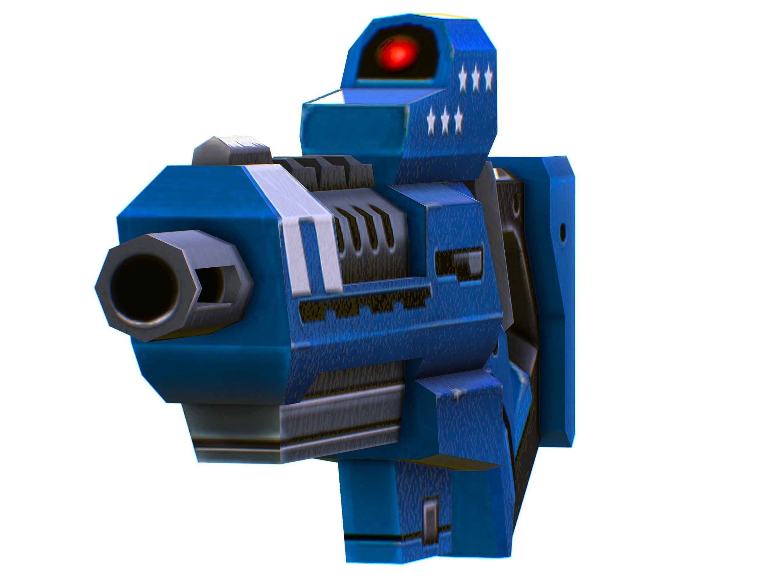 LowPoly Sci-Fi Cartoon Assault Rifle Future Low-poly 3D model_20