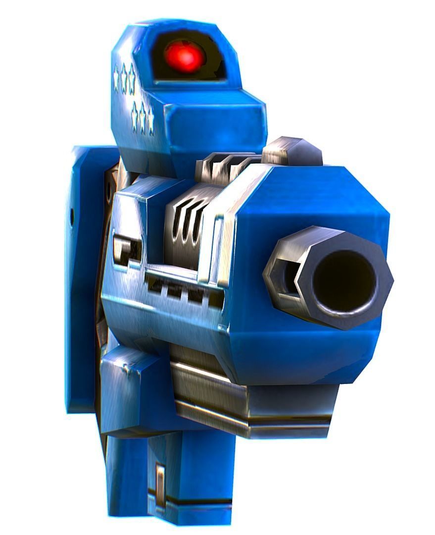 LowPoly Sci-Fi Cartoon Assault Rifle Future Low-poly 3D model_6