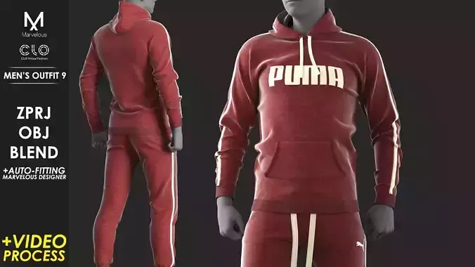 Mens Outfit 9 - Marvelous Designer with Video Process