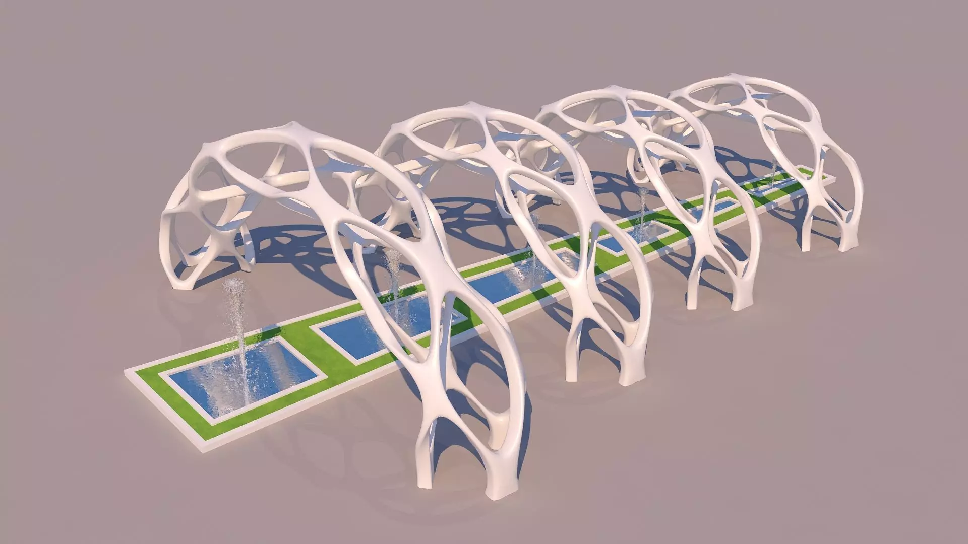 0046 - Organic Fountain Pathway 3D model