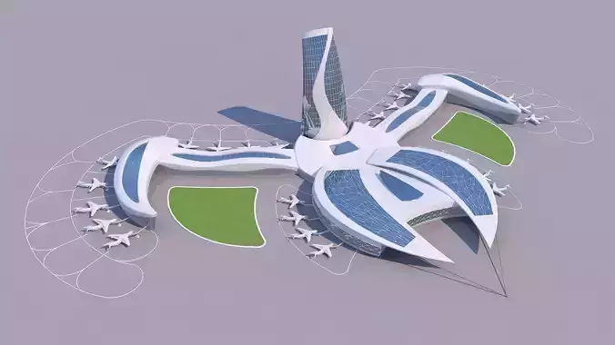 0047 - Airport Building 3D model