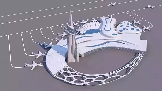 0048 - Airport Building 3D model