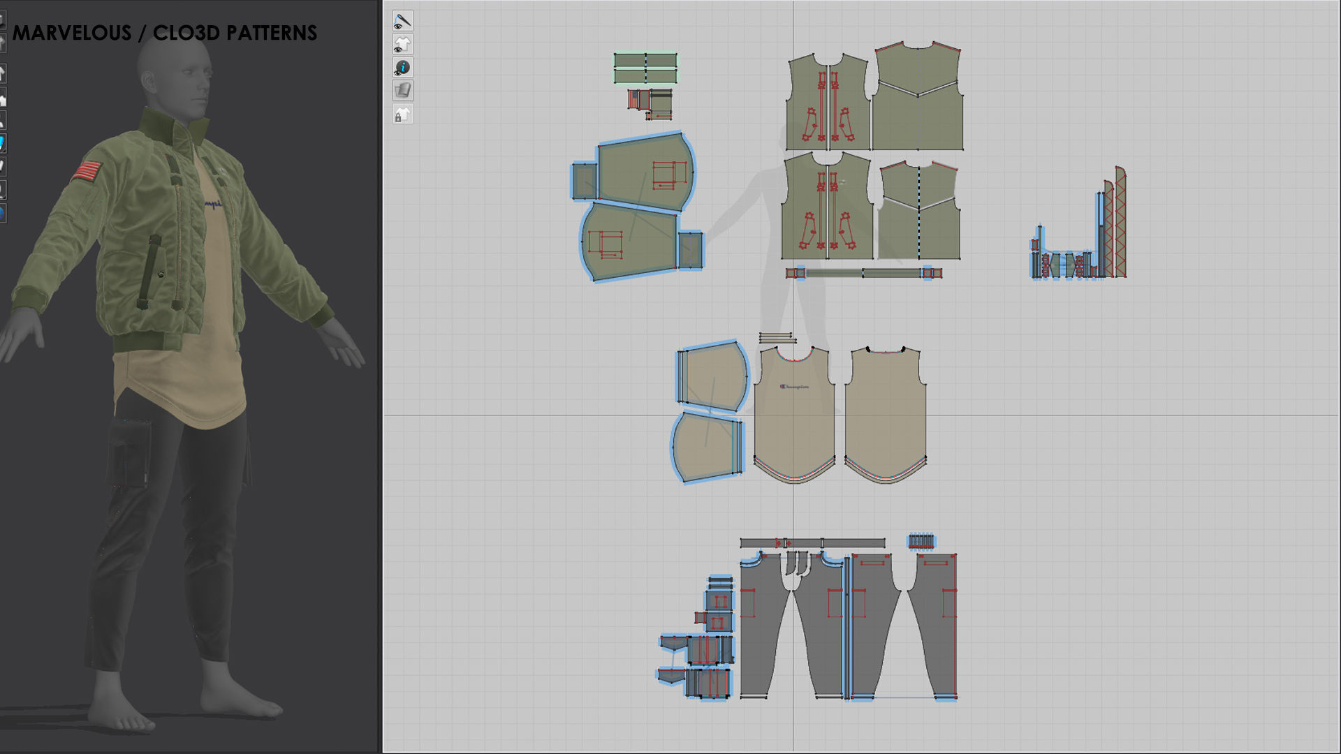 Mens Outfit 8 - Marvelous Designer with Video Process 3D model_6