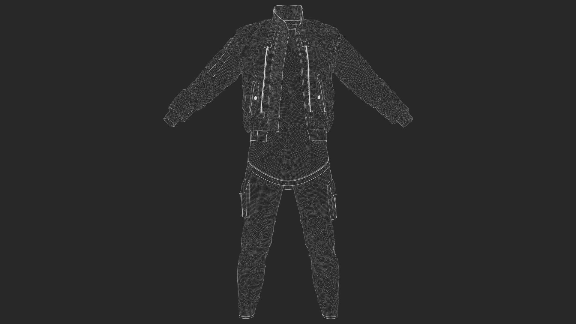 Mens Outfit 8 - Marvelous Designer with Video Process 3D model_4