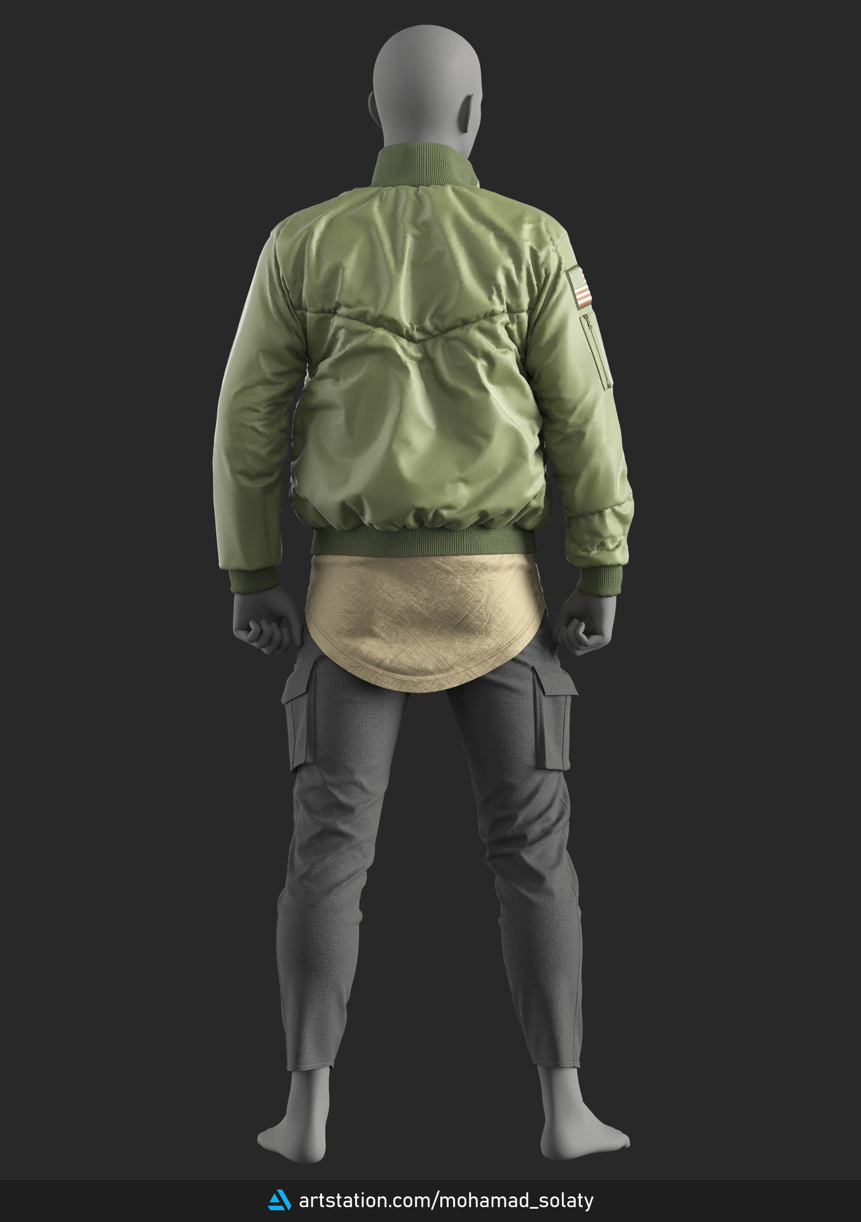 Mens Outfit 8 - Marvelous Designer with Video Process 3D model_7