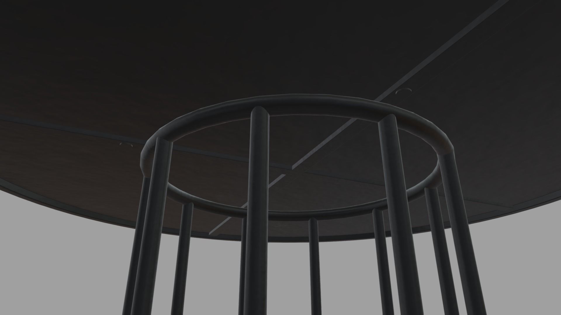 Black Coffee Table Low-poly 3D model_2