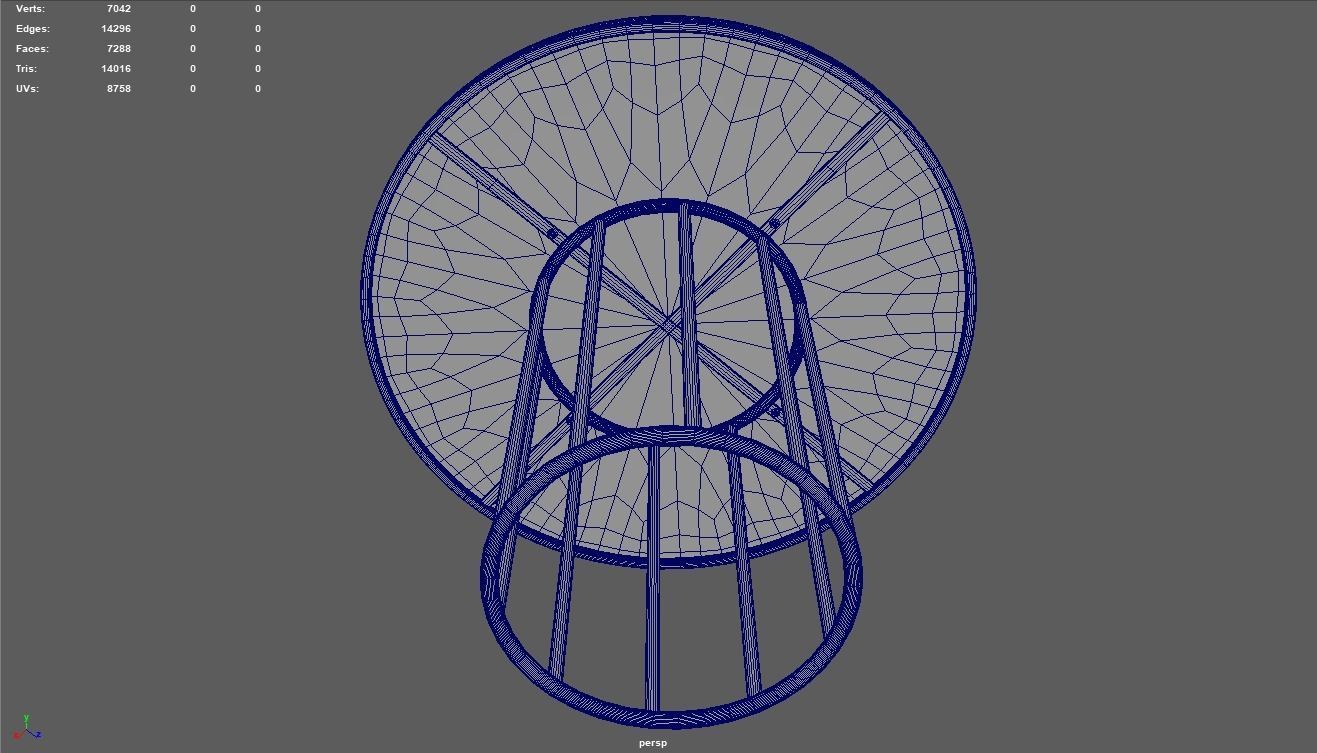 Black Coffee Table Low-poly 3D model_10