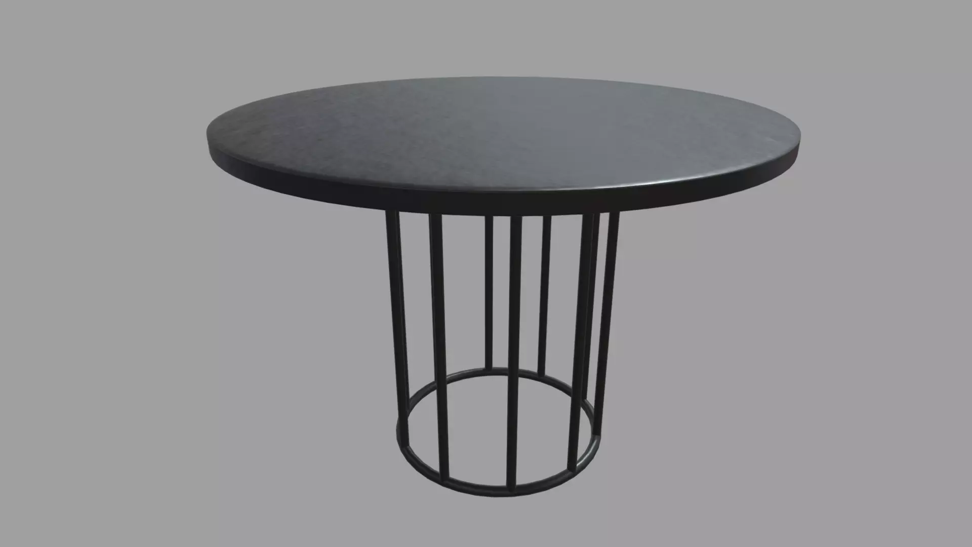 Black Coffee Table Low-poly 3D model_0