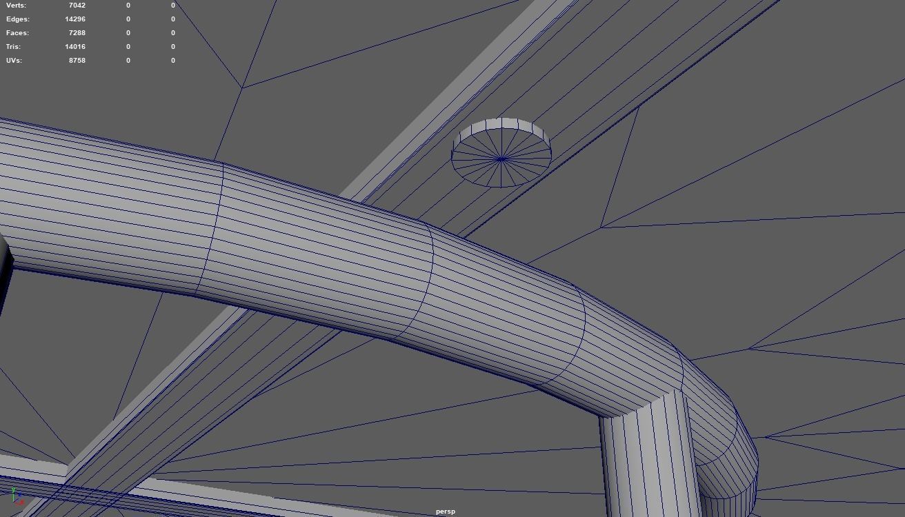 Black Coffee Table Low-poly 3D model_15