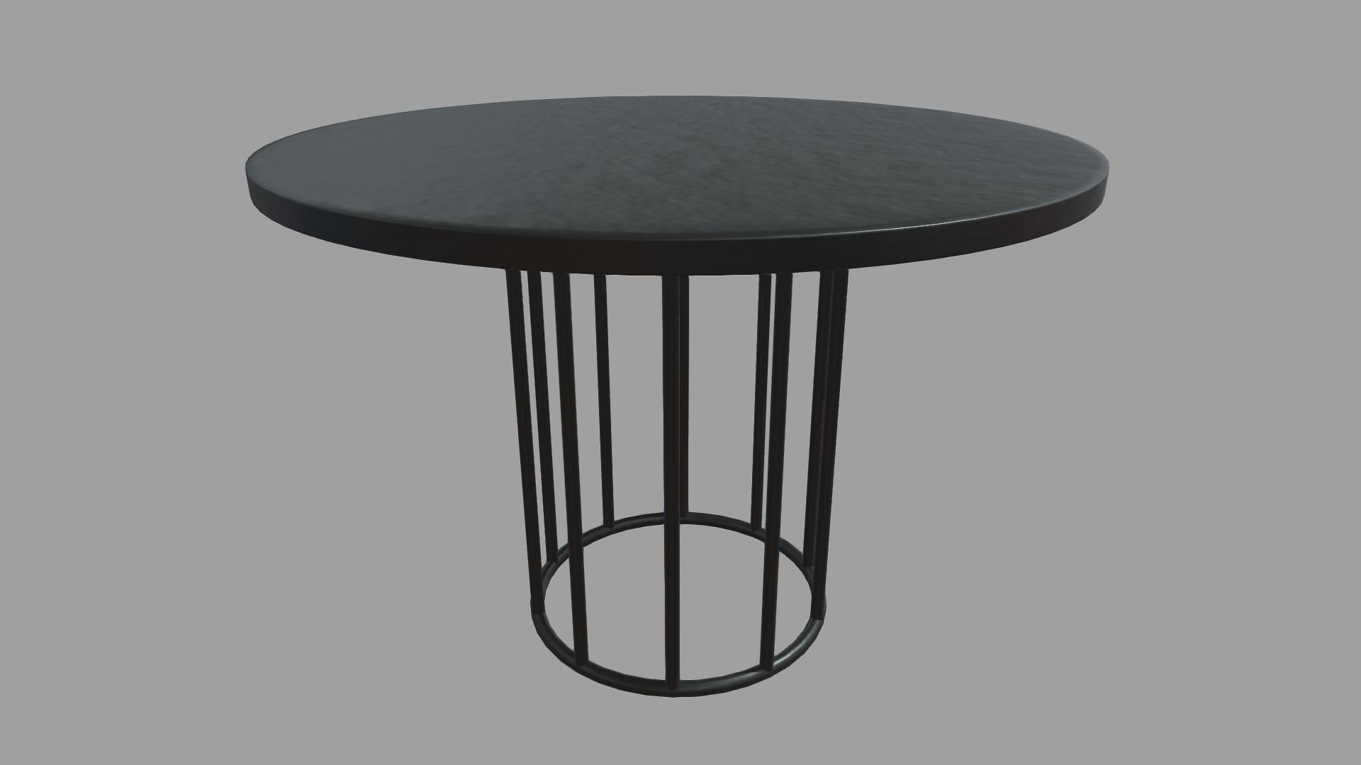 Black Coffee Table Low-poly 3D model_6