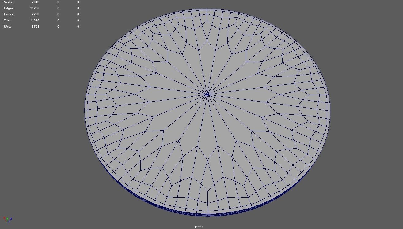 Black Coffee Table Low-poly 3D model_9