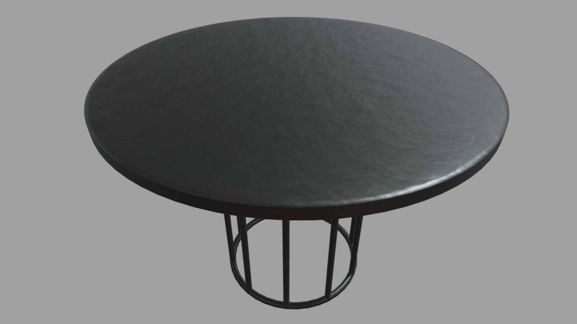 Black Coffee Table Low-poly 3D model_1