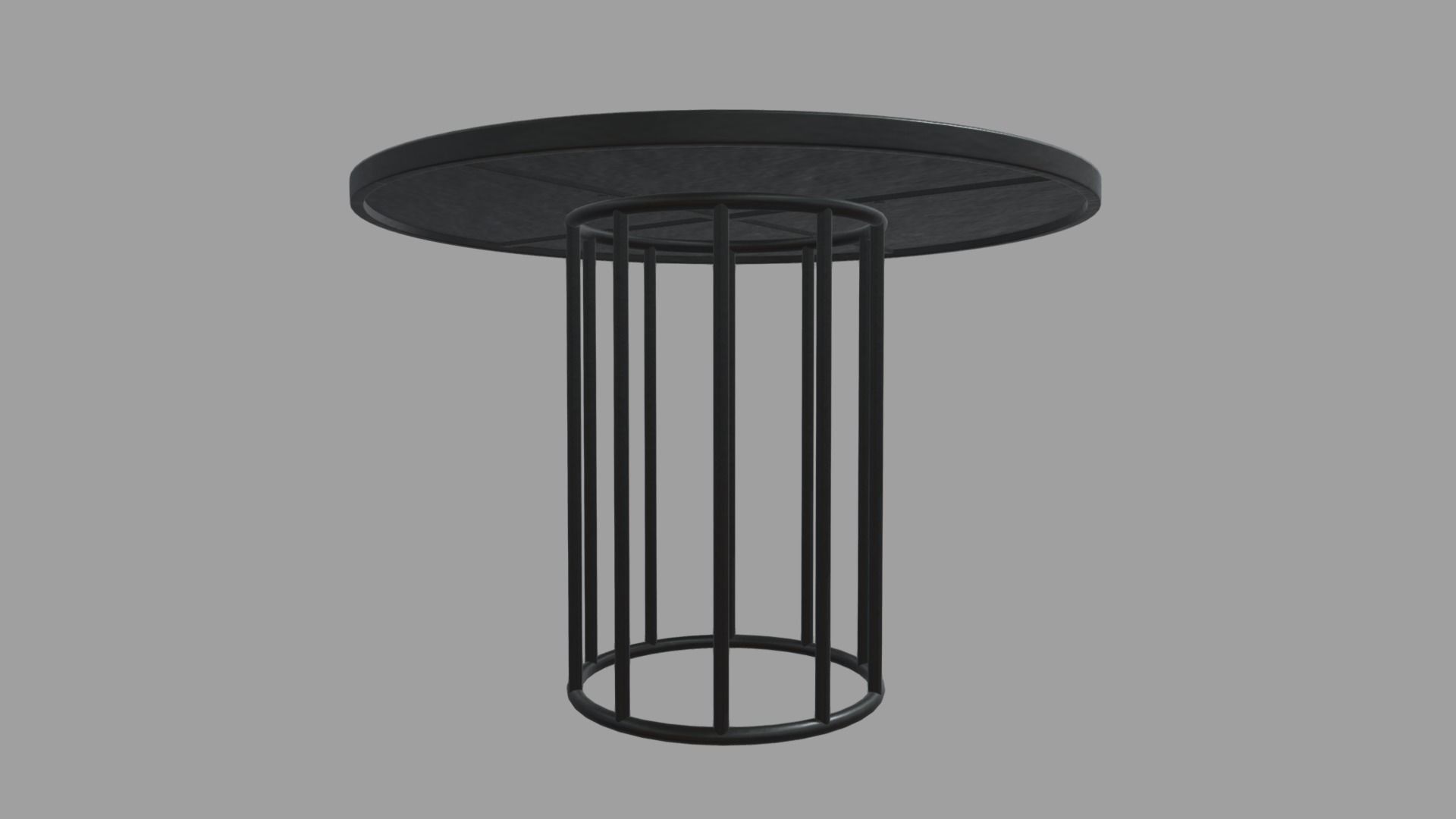 Black Coffee Table Low-poly 3D model_5