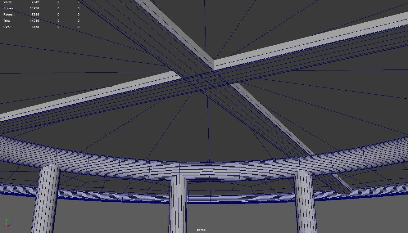 Black Coffee Table Low-poly 3D model_13