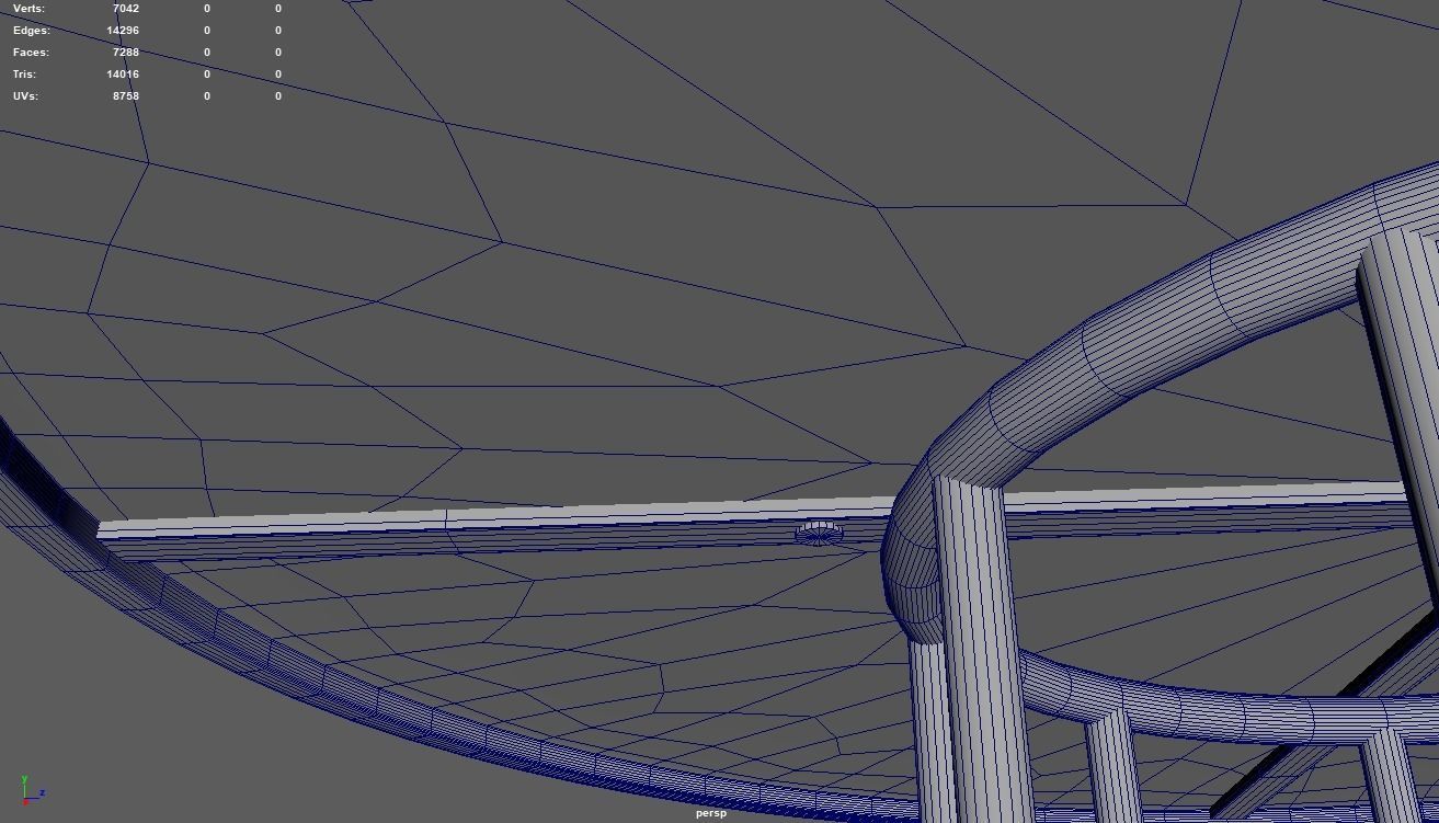 Black Coffee Table Low-poly 3D model_12