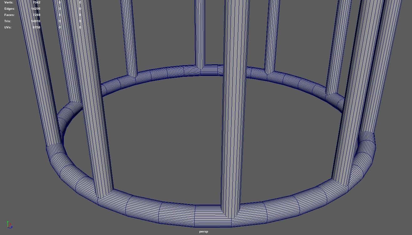 Black Coffee Table Low-poly 3D model_14