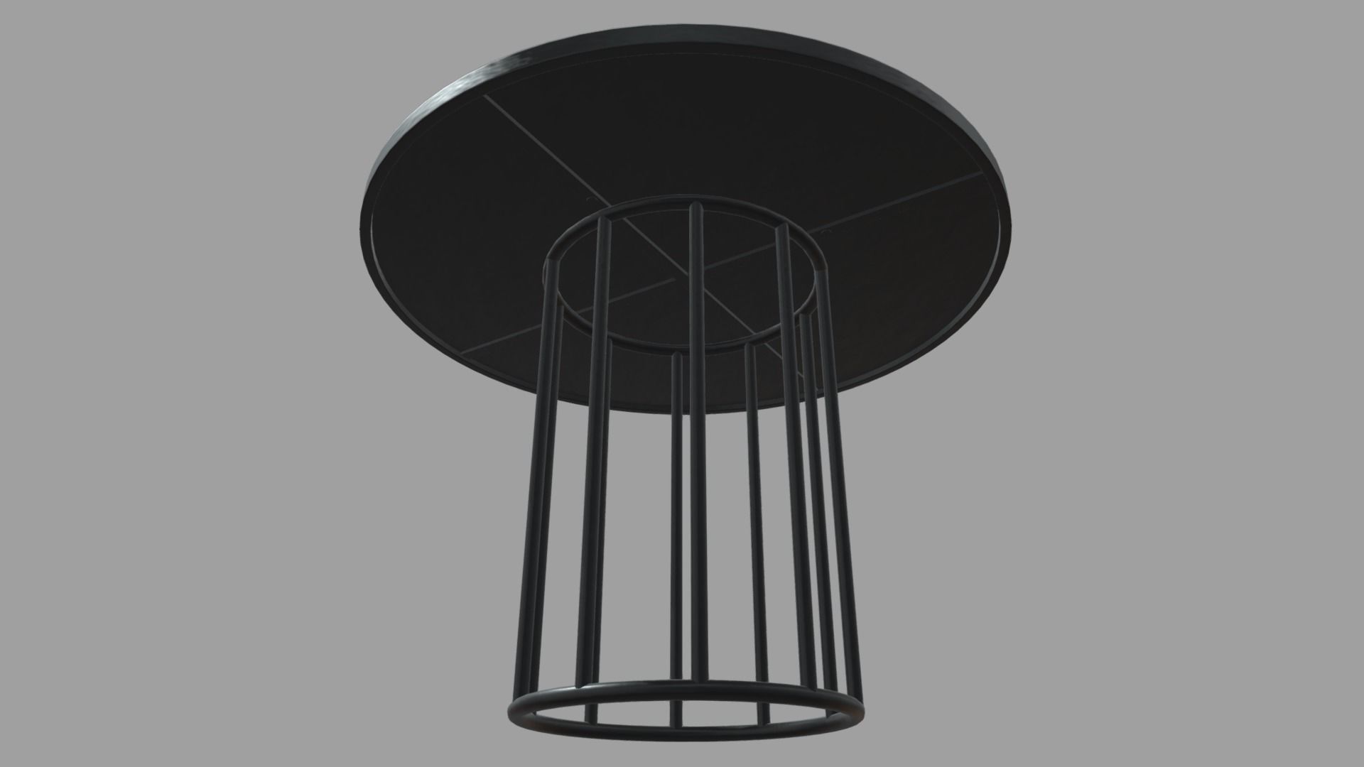 Black Coffee Table Low-poly 3D model_4