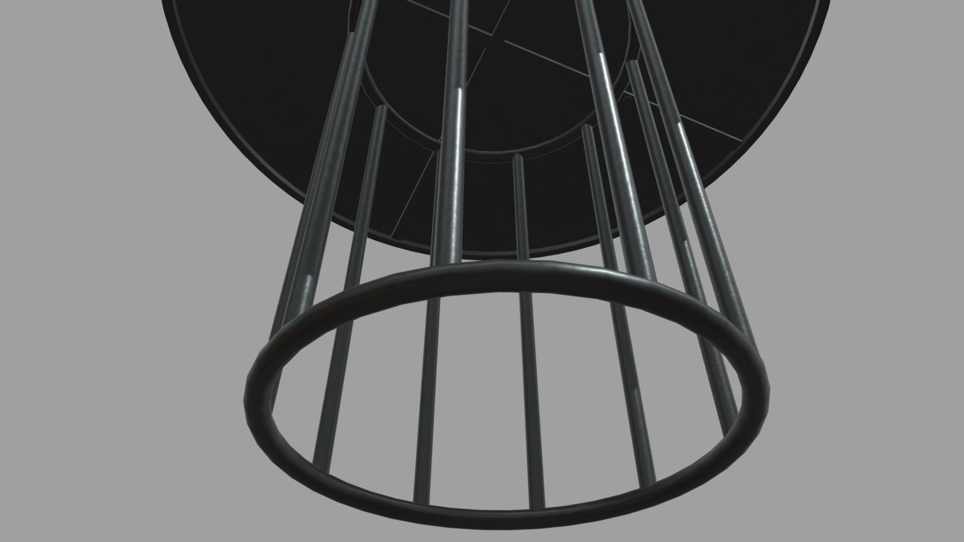 Black Coffee Table Low-poly 3D model_3