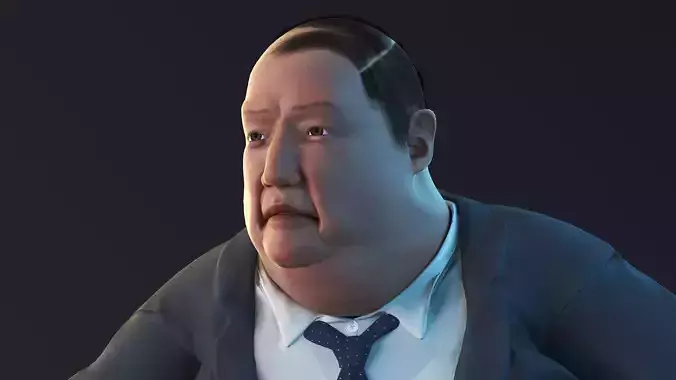 Big Obese Boss Low-poly 3D model